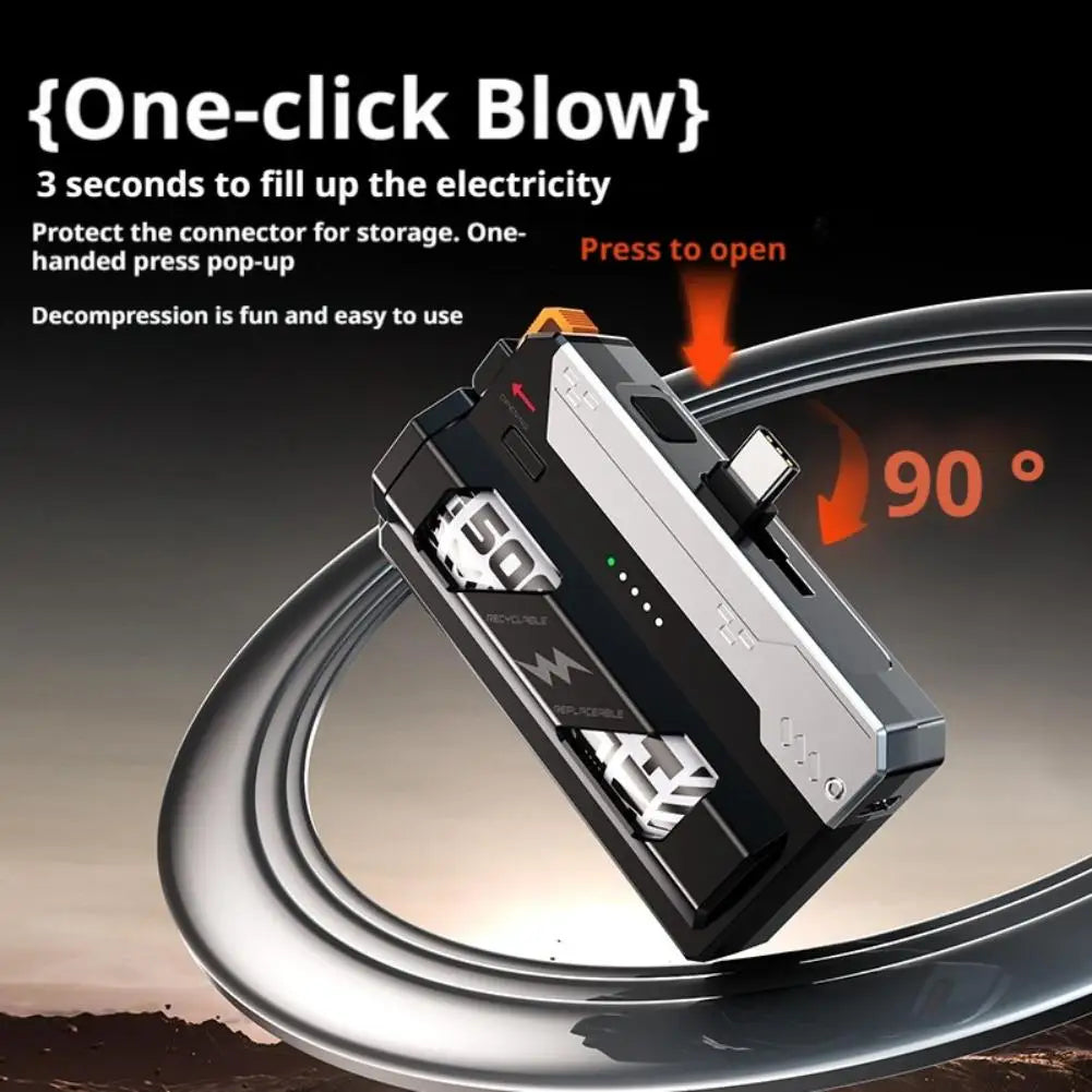 20W DIY Power Bank – Type-C/Lightning, Portable