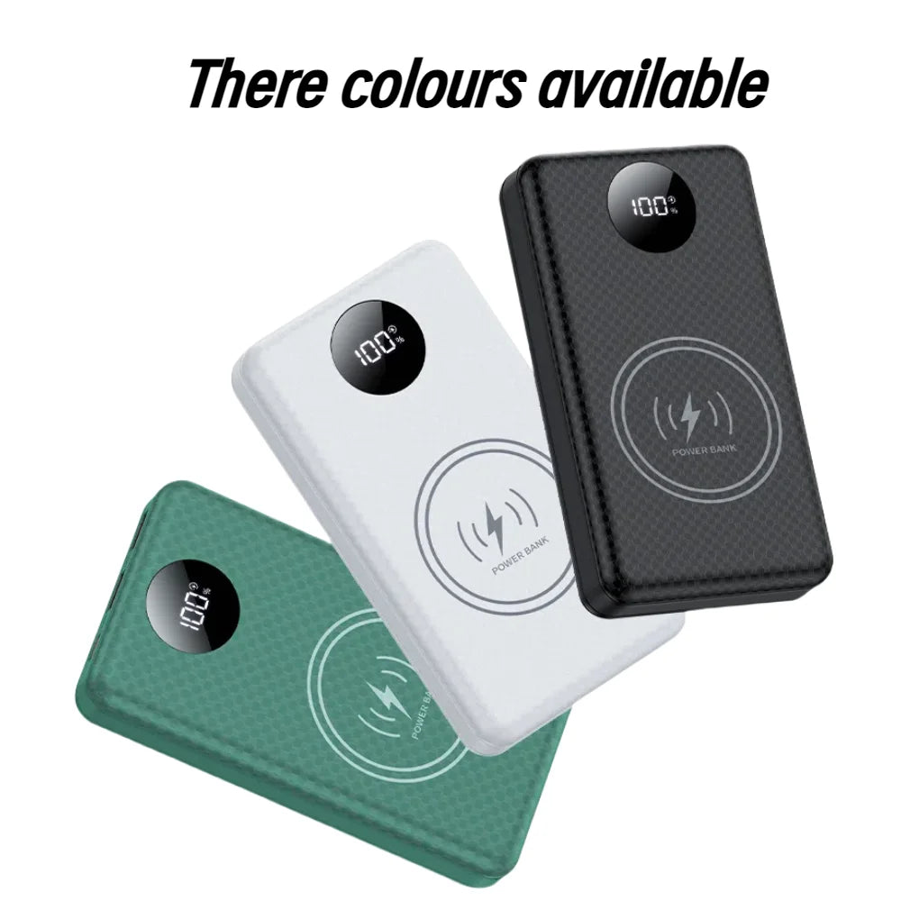 20000mAh Power Bank Case – Fast & Wireless Charging