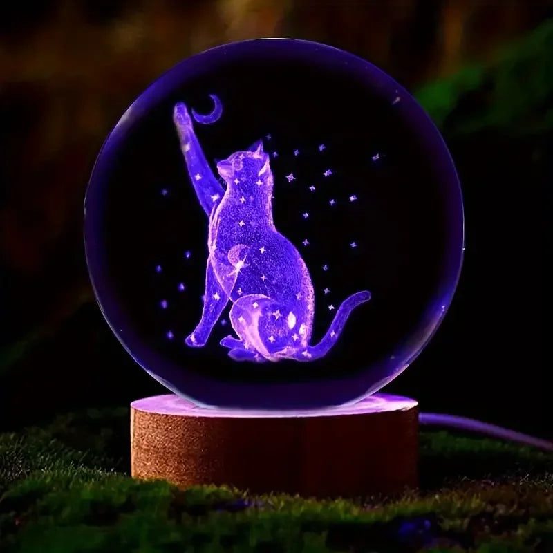 Cat and Star Glow Ball