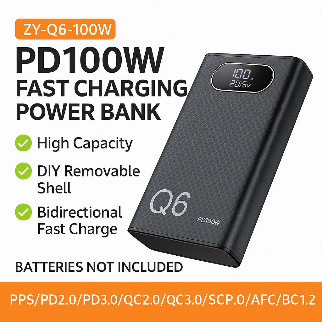100W DIY Power Bank Kit – Portable & Customizable