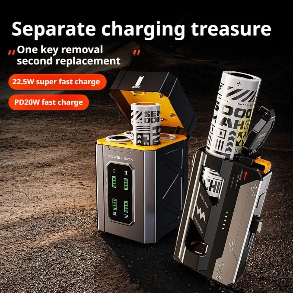 20W DIY Power Bank – Type-C/Lightning, Portable