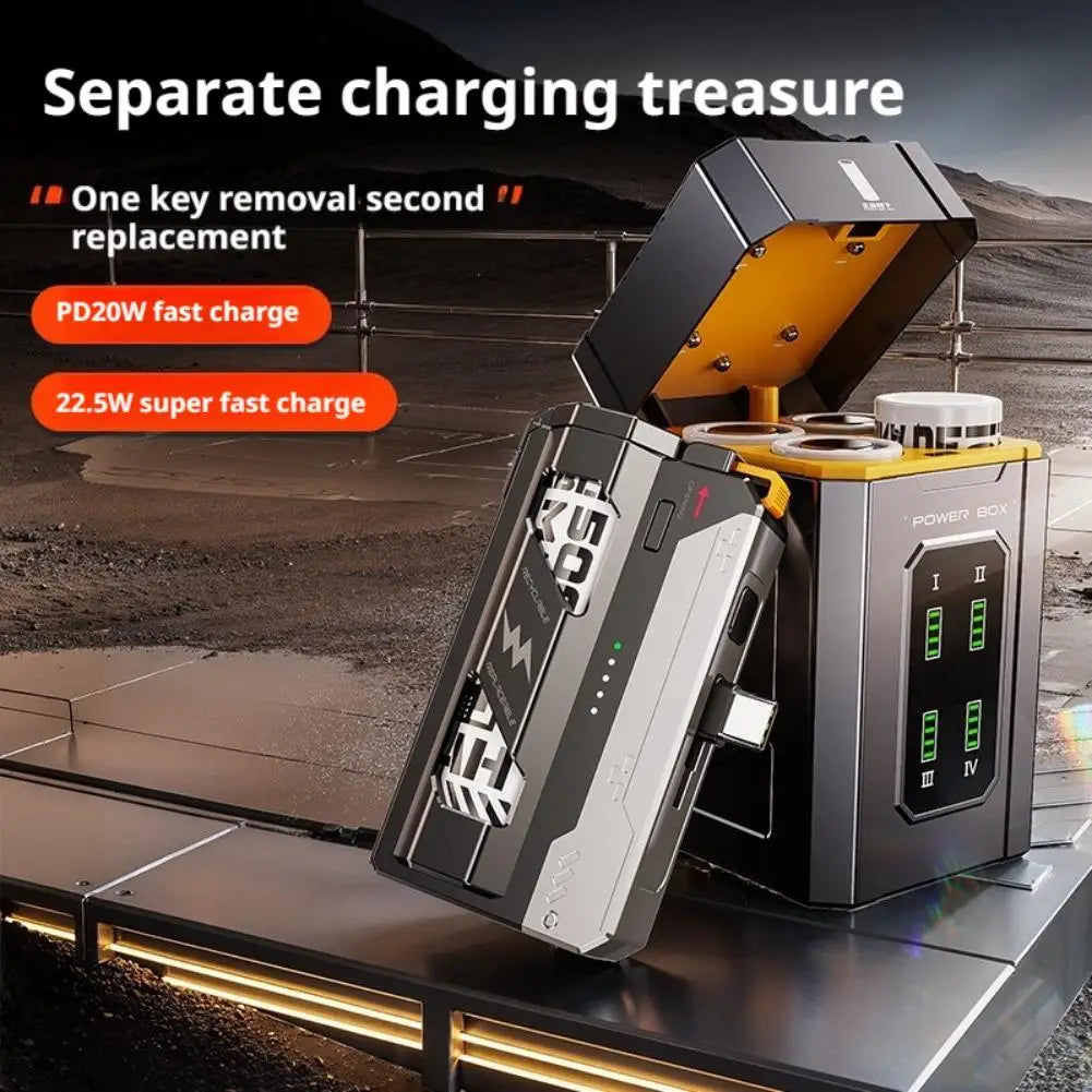 20W DIY Power Bank – Type-C/Lightning, Portable