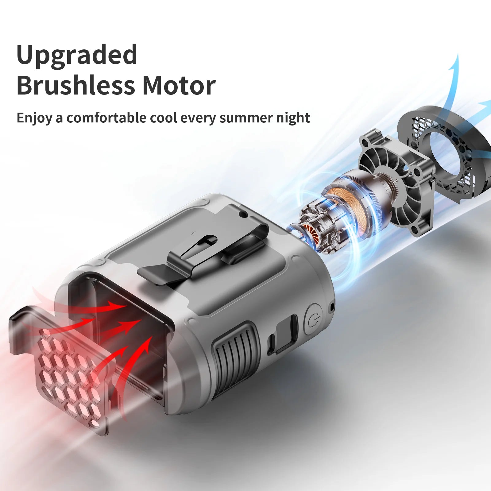 Wearable Neck & Waist Fan – 10000/20000mAh Power Bank