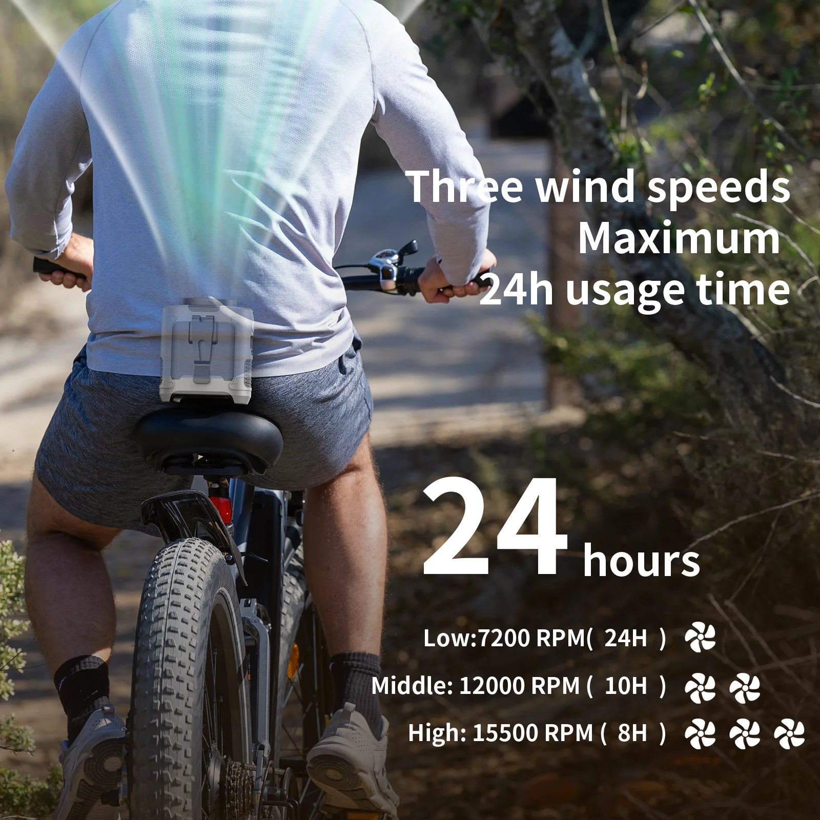 Wearable Neck & Waist Fan – 10000/20000mAh Power Bank